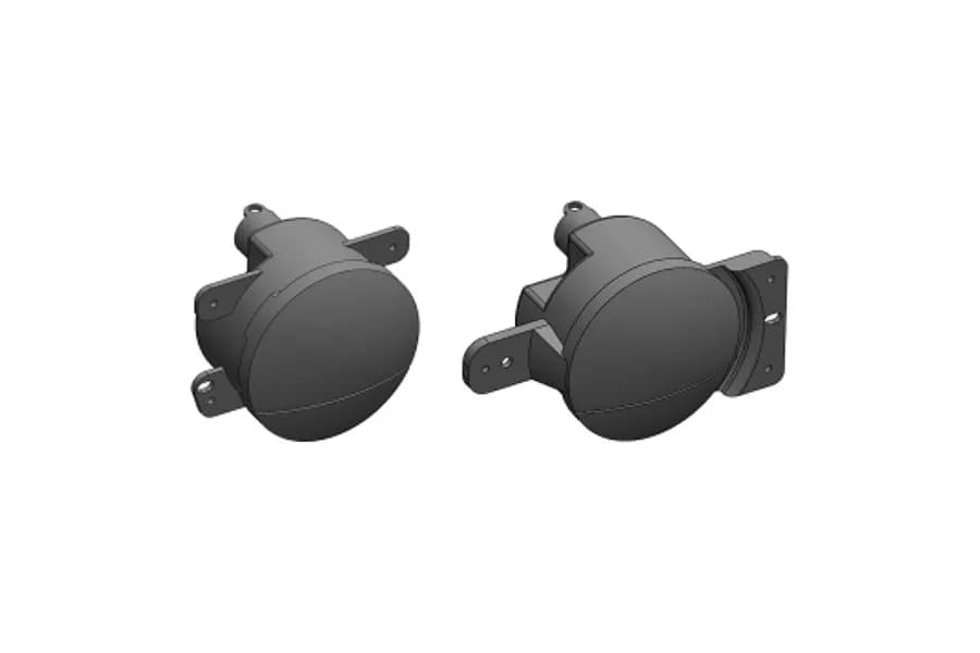 LOD Black Ops Jeep OEM Fog Light Bezel (pair) (Black Powder Coated)
