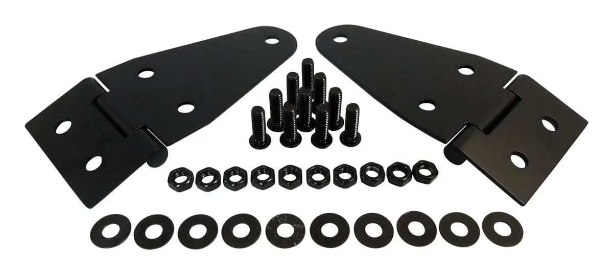 Hood Hinge Set 1987-1995 YJ Wrangler; 1955-1983 CJ-5; 1955-1975 CJ-6; 1976-1986 CJ-7; 1981-1986 CJ-8;