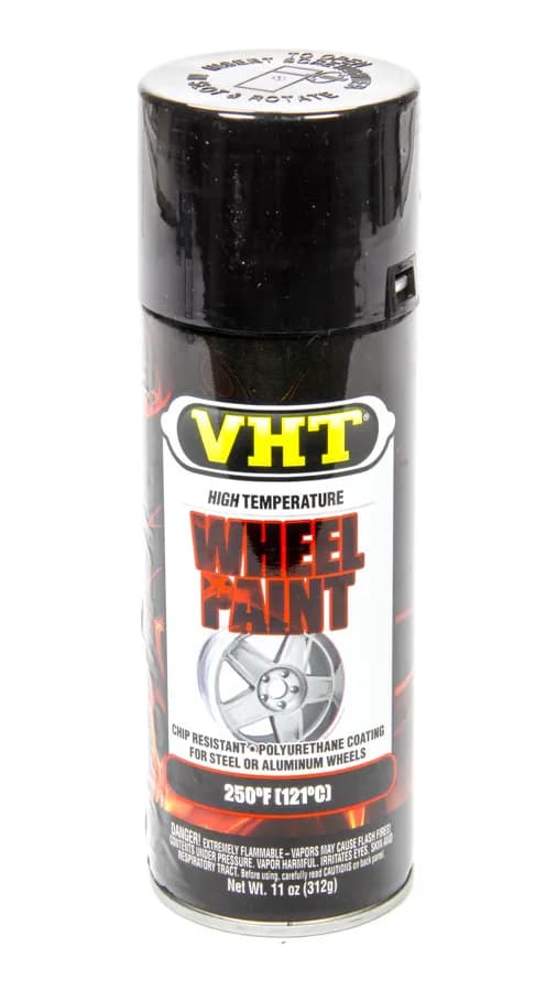 High Temperature Wheel Paint; Gloss Black; 11 Oz. Aerosol