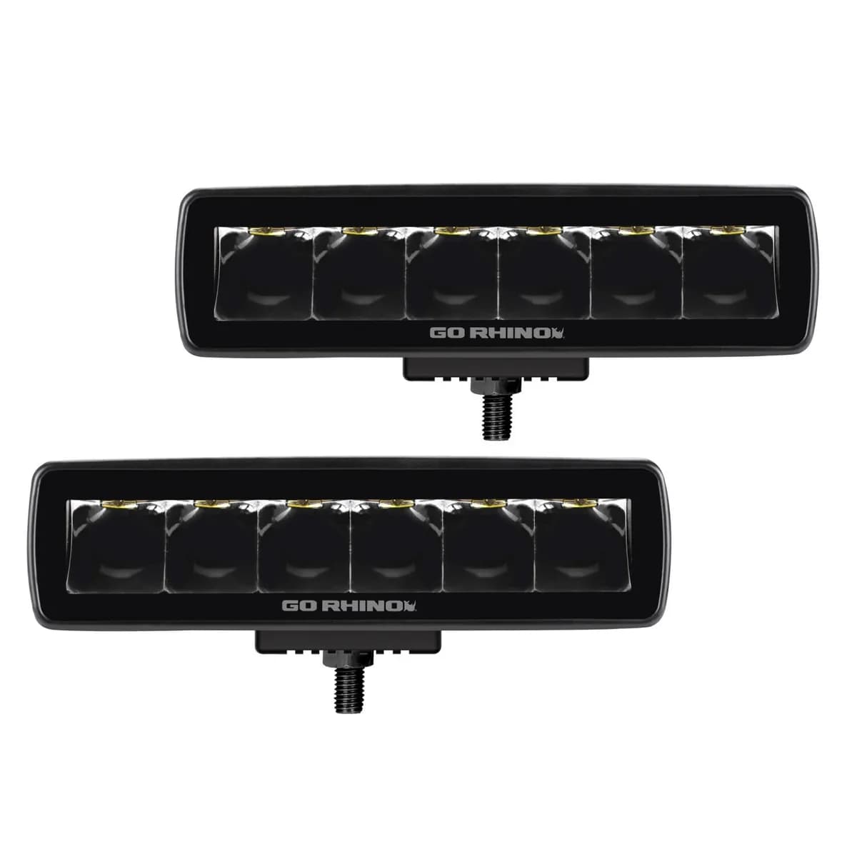 go Rhino 750300621sbs Blackout Series - Sixline 6-Led Spot Lights, Pair