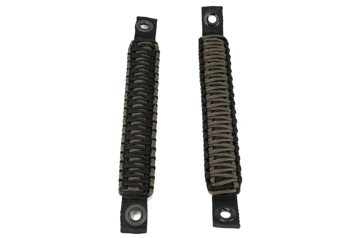 TJ Door Handles, Paracord Jeep® Grab Handles for Jeep Wrangler TJ & LJ 97-06 - Interior Door Pull Handles 550 Paracord Grab Handles w/ Grommets (PAIR) | Bartact®
