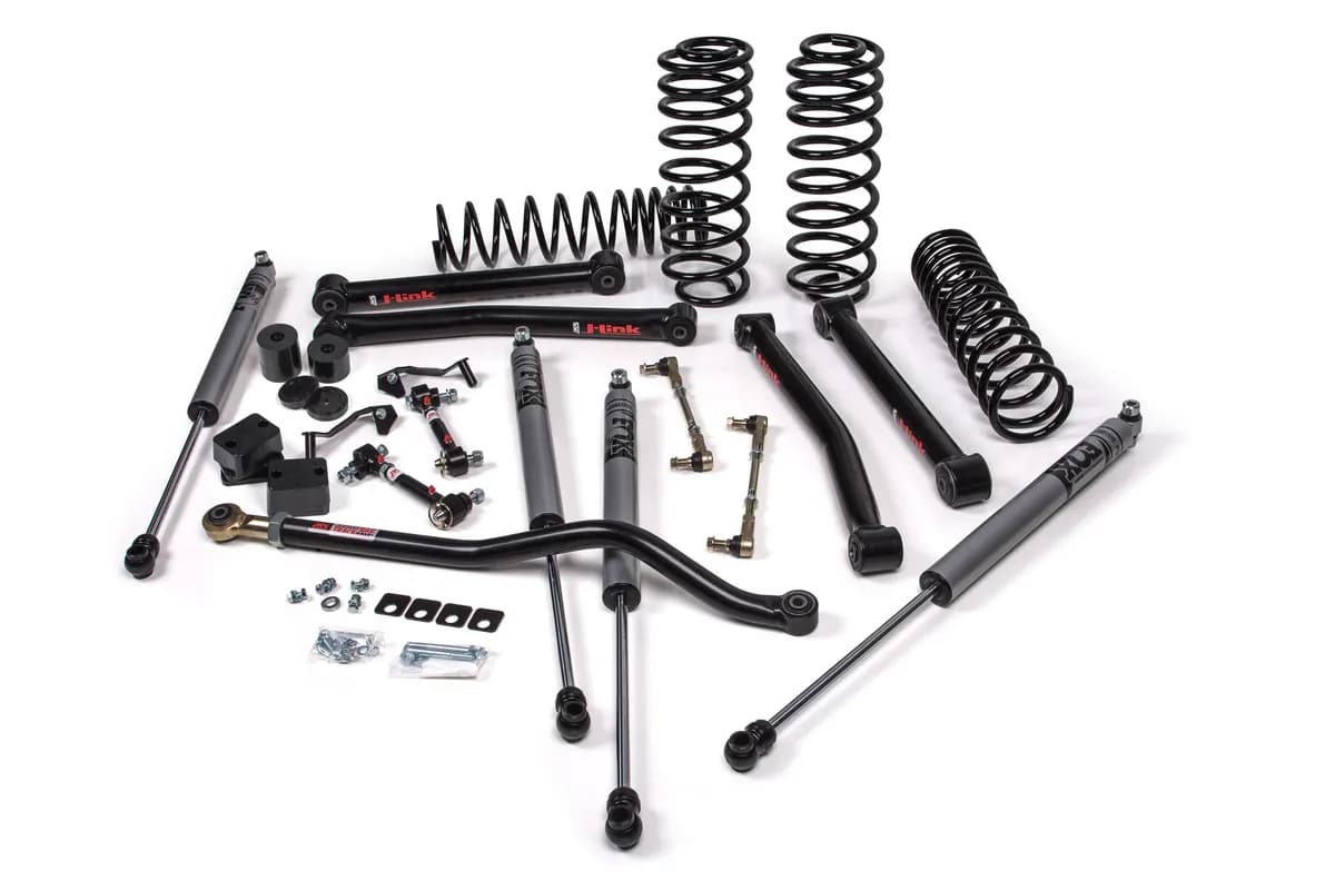 2018-2024 Jeep Wrangler JL J-Konnect 3.5 Inch Lift Kit 4 Door w/Fox 2.0 Performance Series Shocks Standard Rate Coils JSPEC