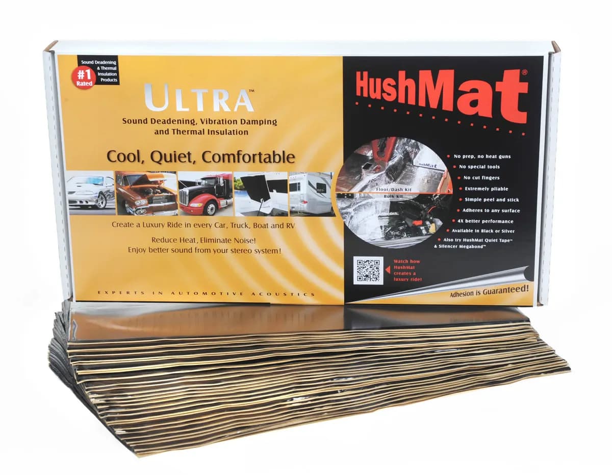Hushmat Ultra Bulk Kit 30 12in x 23in Sheets 58 Sq.ft. Black