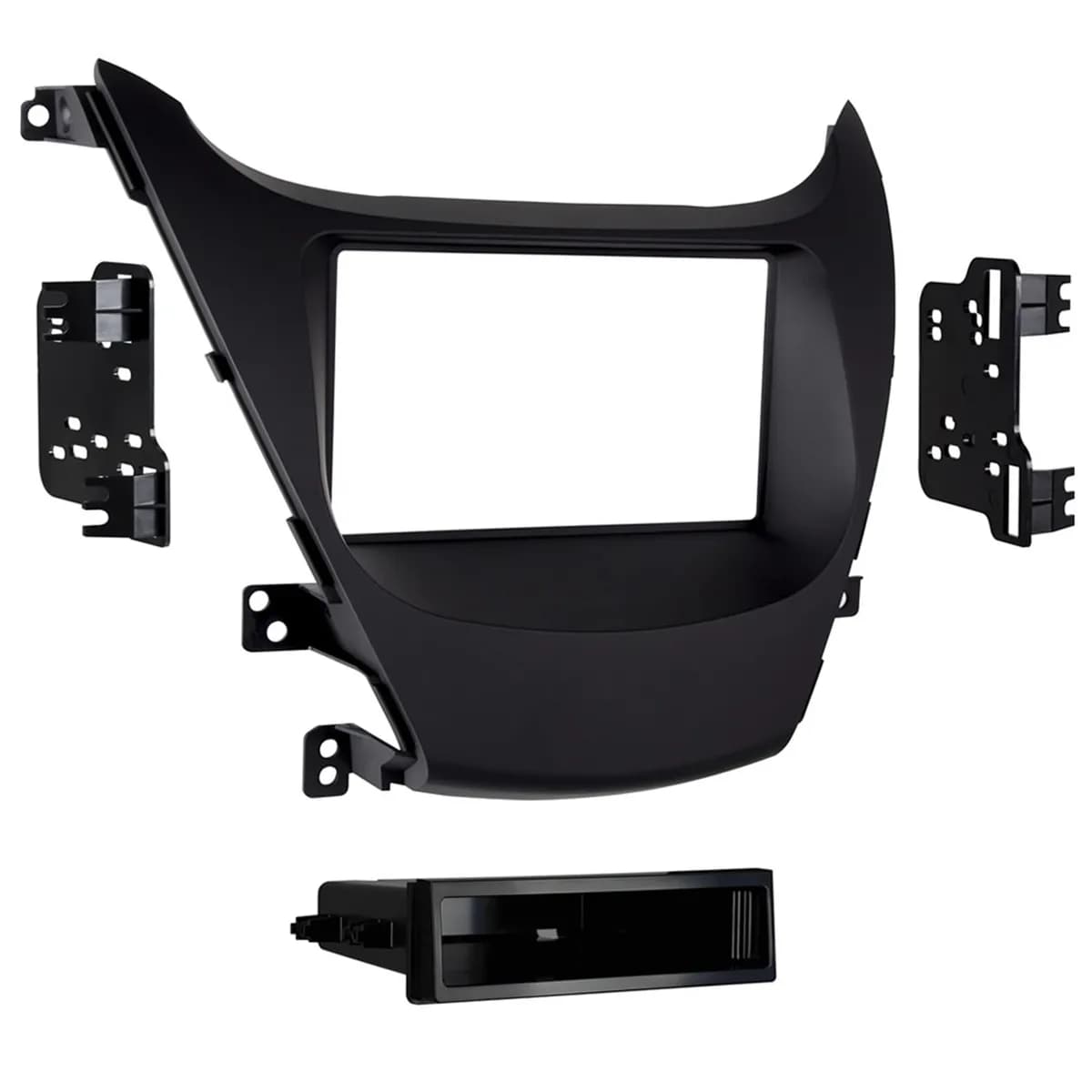Custom Fit Mounting Kit; ISO DIN Radio Provision w/Pocket; Incl.: Radio Trim Panel/Brackets/Pocket/Screws;