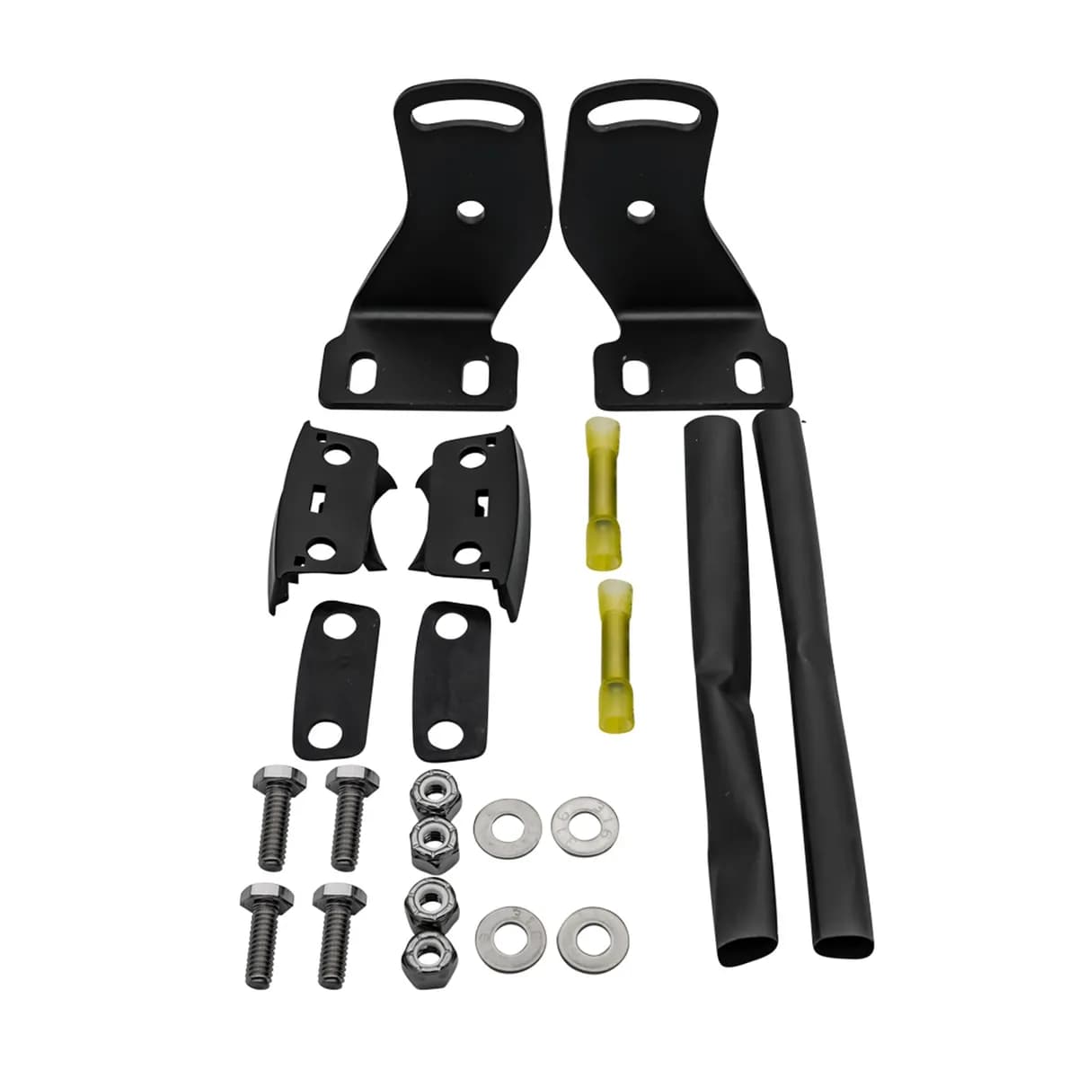 RIGID RDS-Series Hardware and Mounting Kit Including Brackets; Bushings; Butt Wire Connectors; and Heat Shrink Black