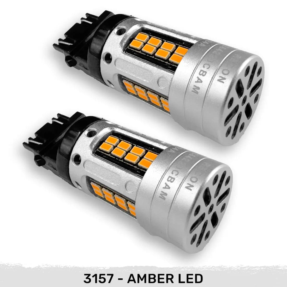 3157 Dual Color Switchback LED Bulbs w White Running Lights Amber Turn Signals Can Bus Compatible Eliminates Hyper Flash - White Amber Two Bulbs Per Package