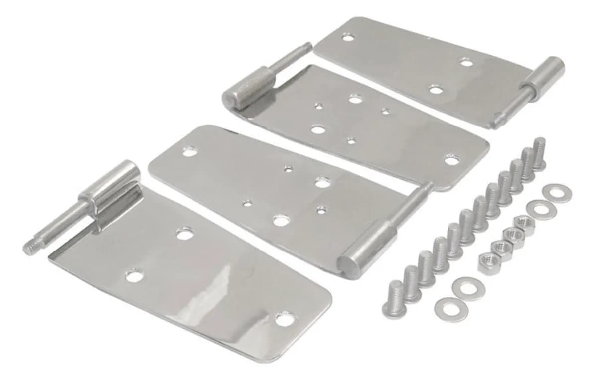 Doors 1987-1993 Replacement Parts Hinges Polished Stainless
