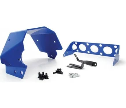 Blue C6 Aluminum Transmission Shield.
