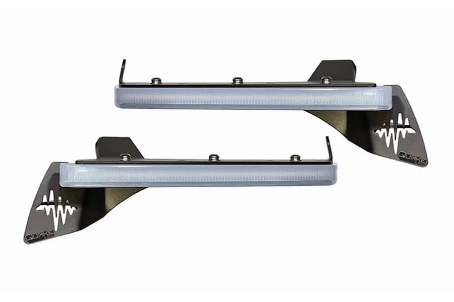 Quake LED - Qte1043 - Jeep Wrangler JL Gladiator JT 9.5 x 0.75 Inch Slim Chop Kit DRL With Sequential Switchback Turn Signal And Side Marker Light