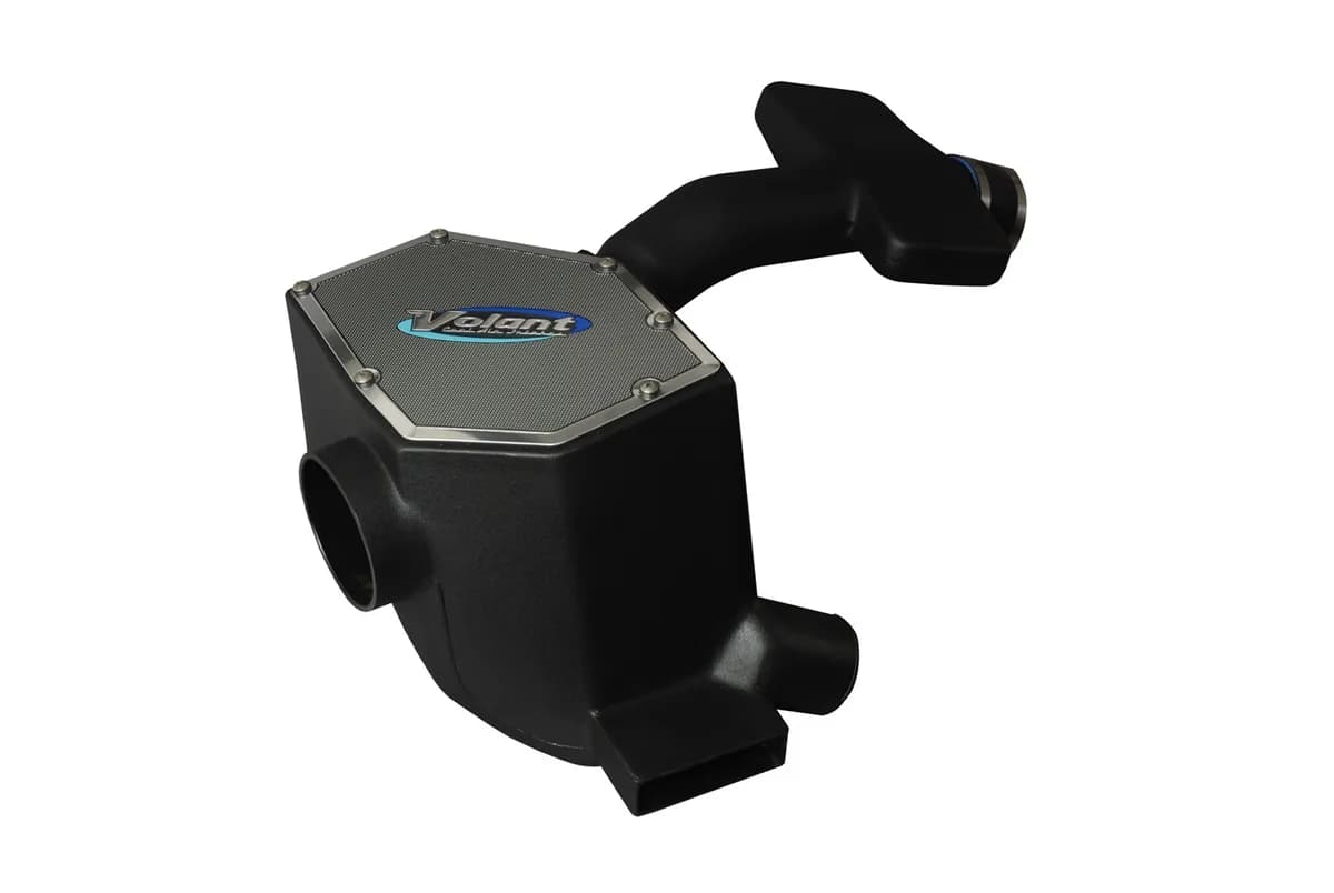 Cold Air Intake Kit; Incl. Closed Filter Box w/RAM Air Scoop/Air Duct/PowerCore® Filter/Connectors/Clamps;
