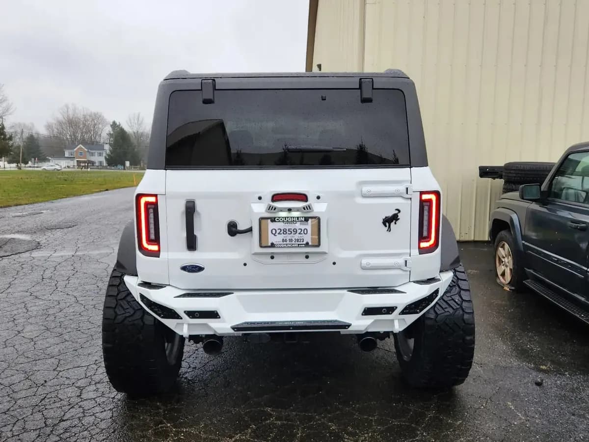 Freedom Rear Bumper For 2021-2025 Ford Bronco Sensor Cutouts Texture Black Powdercoat Bodyguard Bumpers