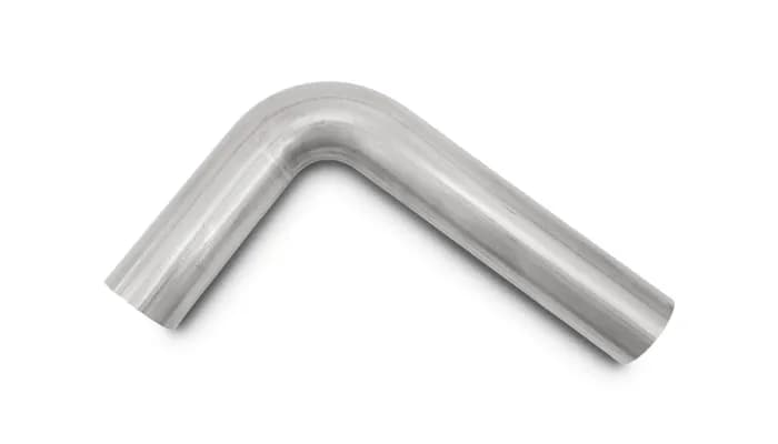 90 Degree Stainless Steel Bend; 2.375 in. OD; 3.5 in. Centerline Radius; 4 in. Leg Length From Tangent 1; 12 in. Leg Length From Tangent 2;