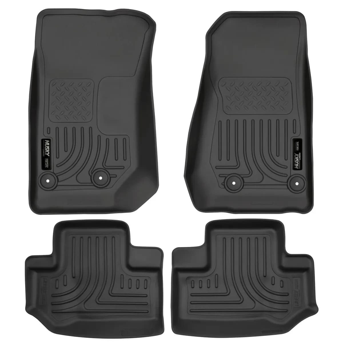 1118 Wrangler JK 2dr Weatherbeater Front & 2nd Row Floor Liner Black
