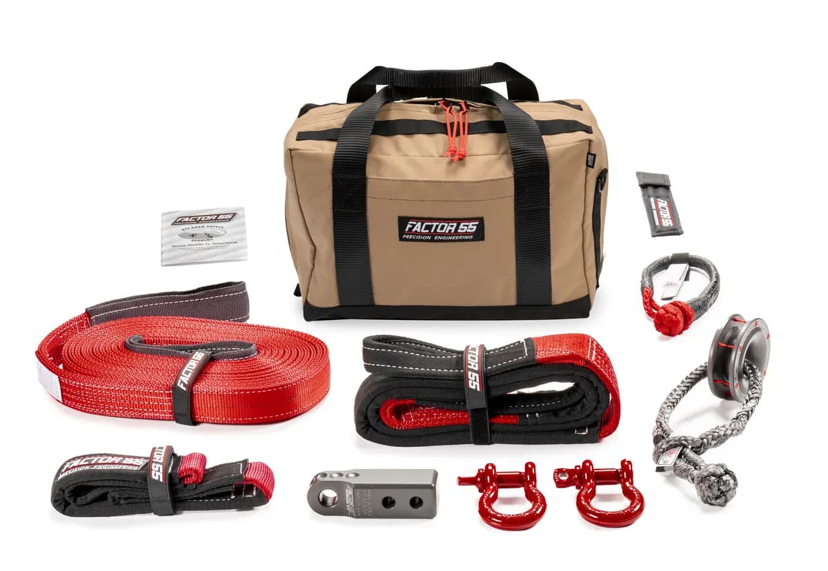 Factor 55 00475-06-Medium Sawtooth Winch Accessory Kit (Gray Hitchlink And Med Bag)