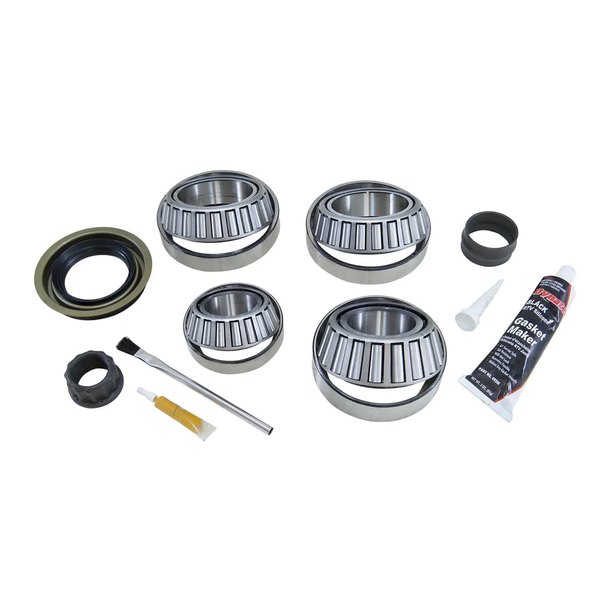 Yukon Bearing installation kits are perfect for shops builders who have shims on the shelf and are looking to save cost over a Master Overhaul kit. This kit uses Timken bearings and races along with all high quality small parts. kit includes carrier bear