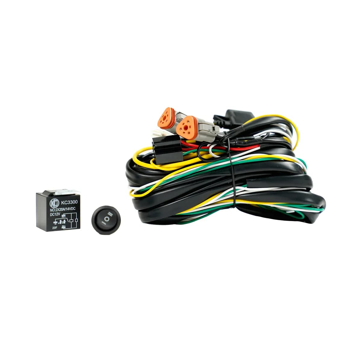 Wiring Harness - Flex Era - 40 Amp Relay - 3 Position LED Rocker Switch - 3-Pin Deutsch Connectors
