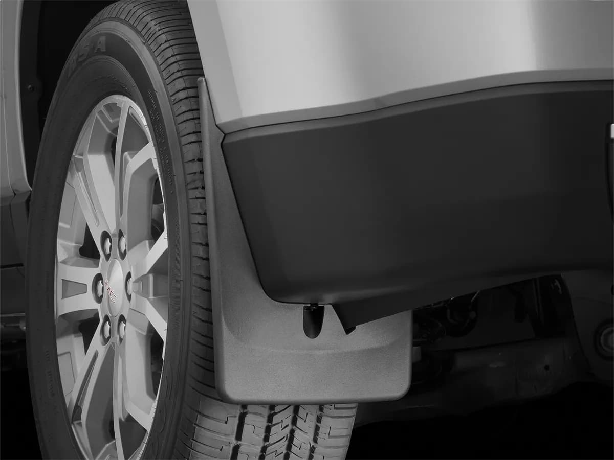 Black No Drill MudFlaps GMC Acadia 2013 + Vehicles with no fender flares or fender lip moulding