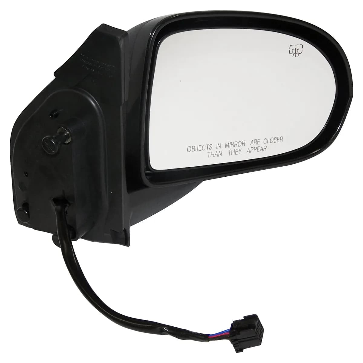 Crown Automotive Jeep Replacement 5115046AD Right Power Heated, Manual Folding Mirror for 07-15 Jeep MK Compass, Black