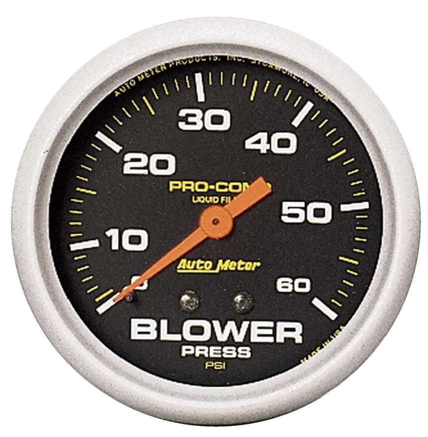 Gauge, Blower Press, 2 5/8", 60psi, Liquid Filled Mech, Pro-Comp