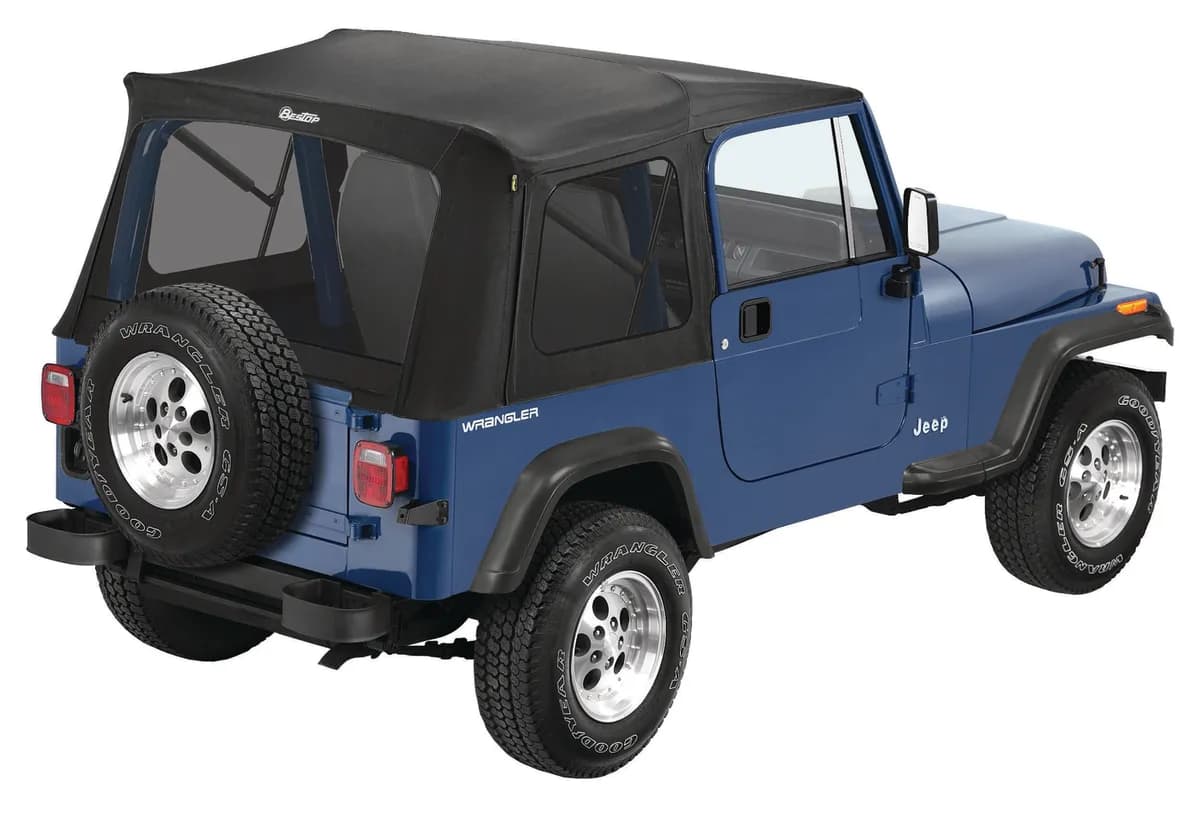 Black Diamond Supertop Classic Supertop Classic Replacement Soft Top Jeep 97-06 Wrangler; No doors included; Tinted side and rear windows