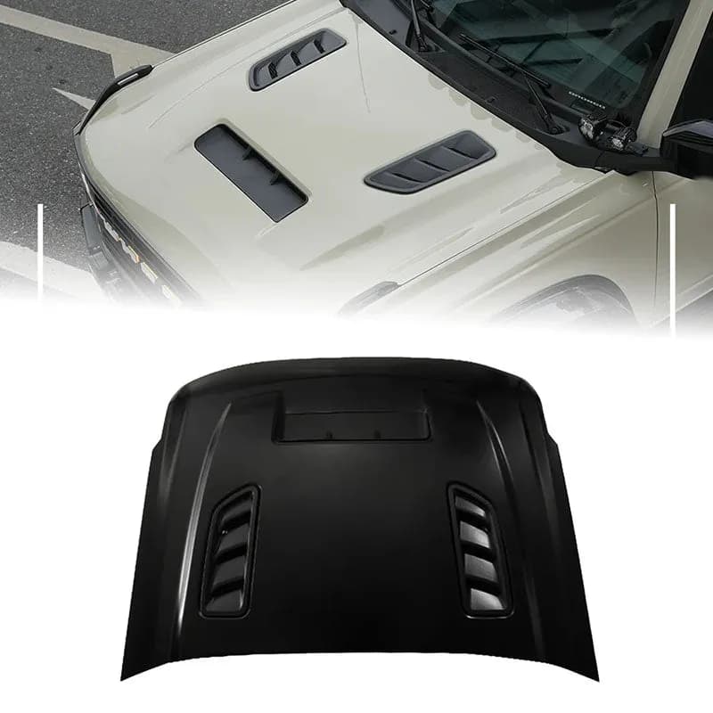 Unpainted Steel Vented Ford Bronco Hood