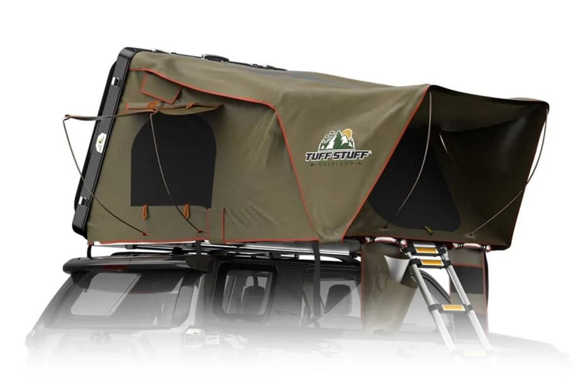 Tuff Stuff Overland Ts-Rtt-Cs-Bk Alpha™ Hard Top Side Open Tent, Black, 4 Person