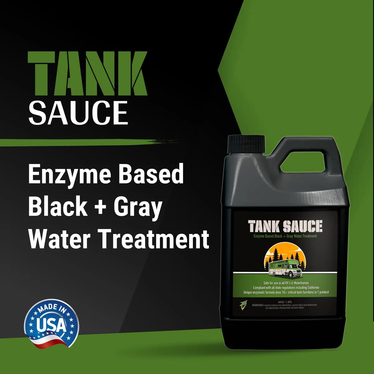 Tank Sauce For rv And Travel Trailers; Enzyme Based Without Bacteria