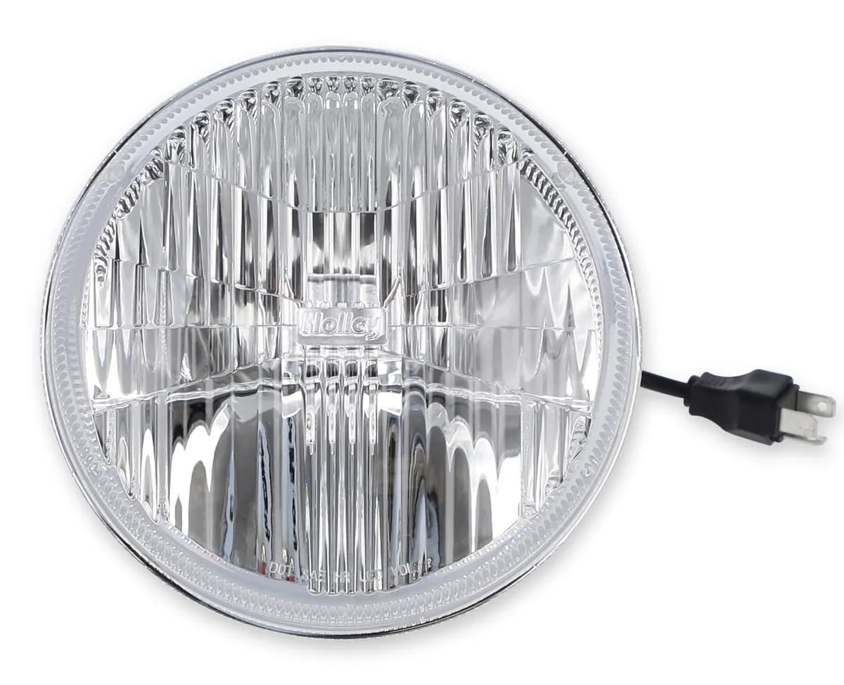Retrobright LED Headlight 7in Round Modern White Lens