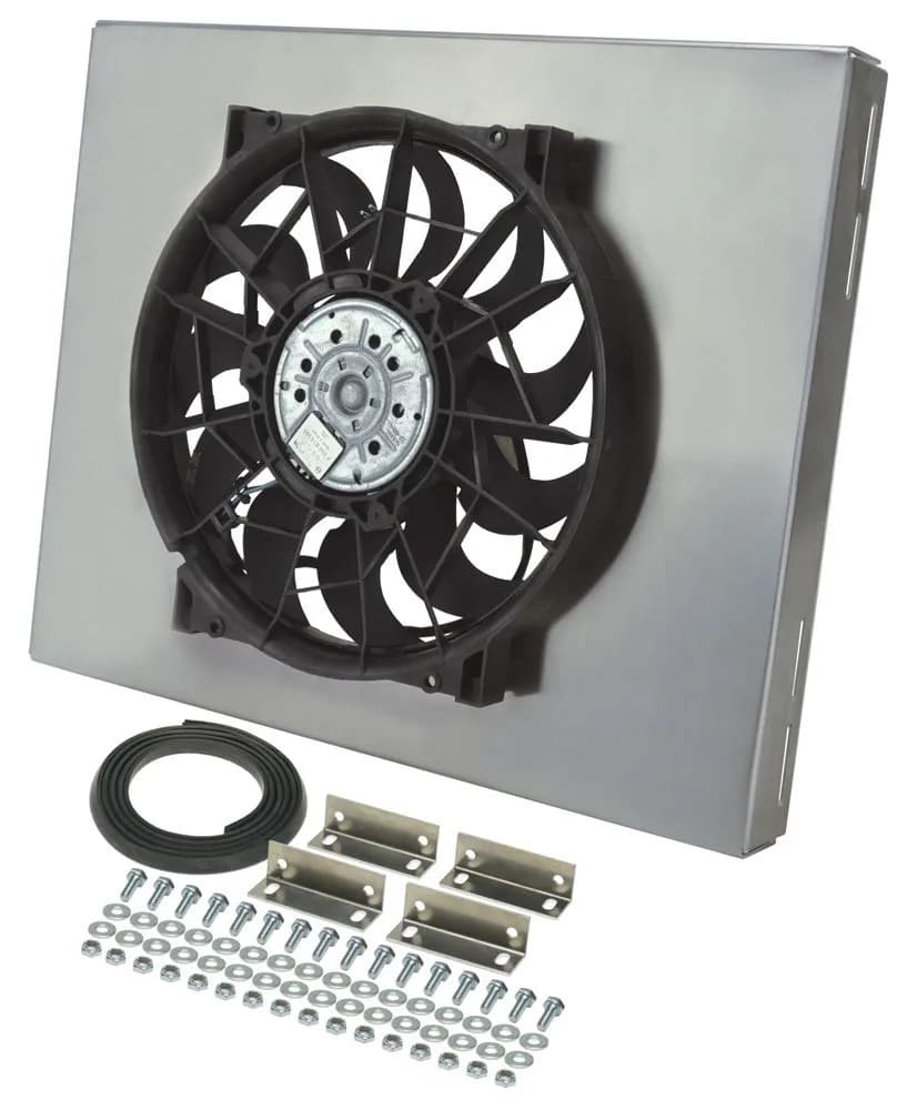 Derale 16820 Powerpack - High Output Single 14 Electric RAD Fan/Aluminum Shroud Kit