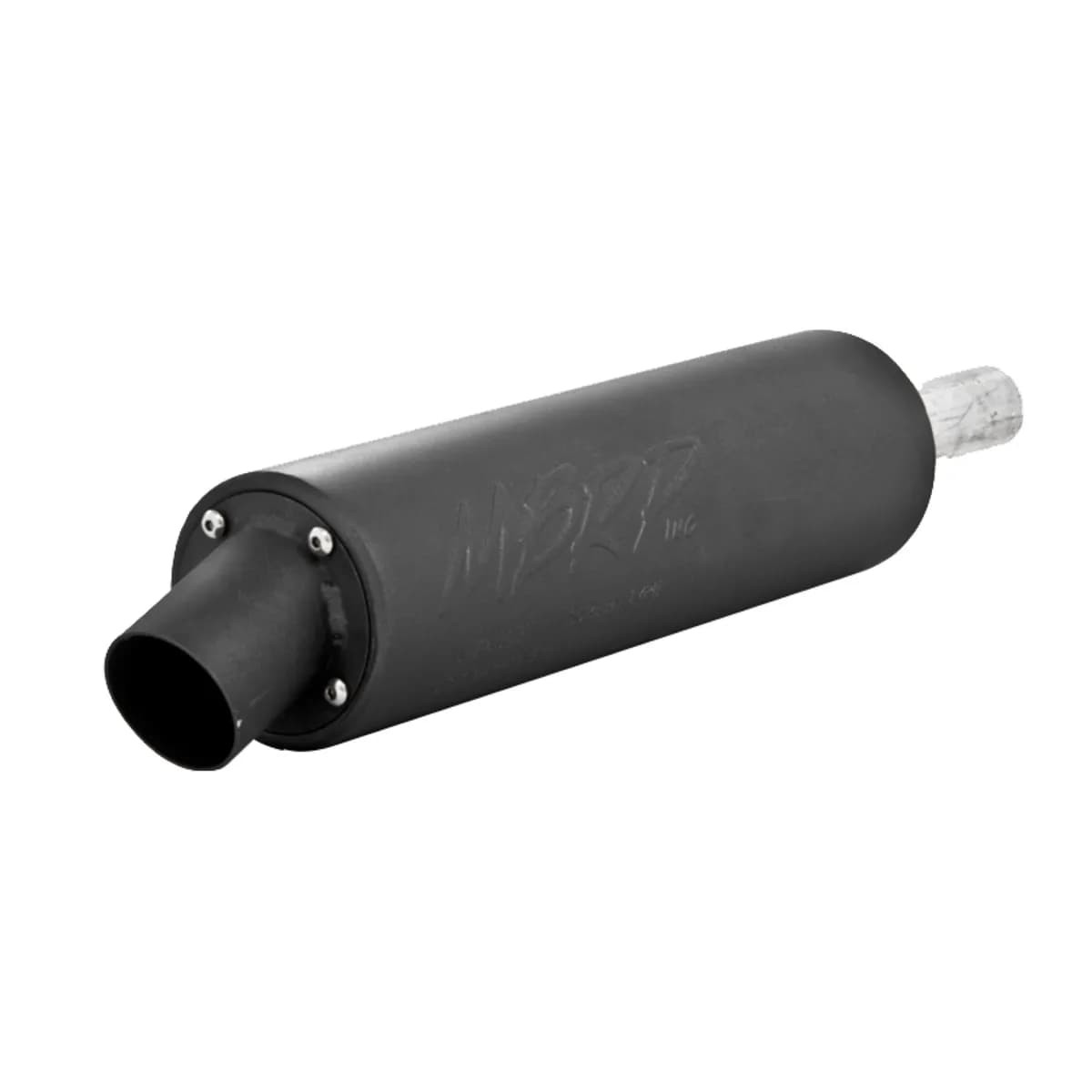 ATV Exhaust System With Utility Muffler; Slip-On; Direct Replacement; 1.25 in. Inlet; 3.5 in. Diameter Body; Chambered Muffler;