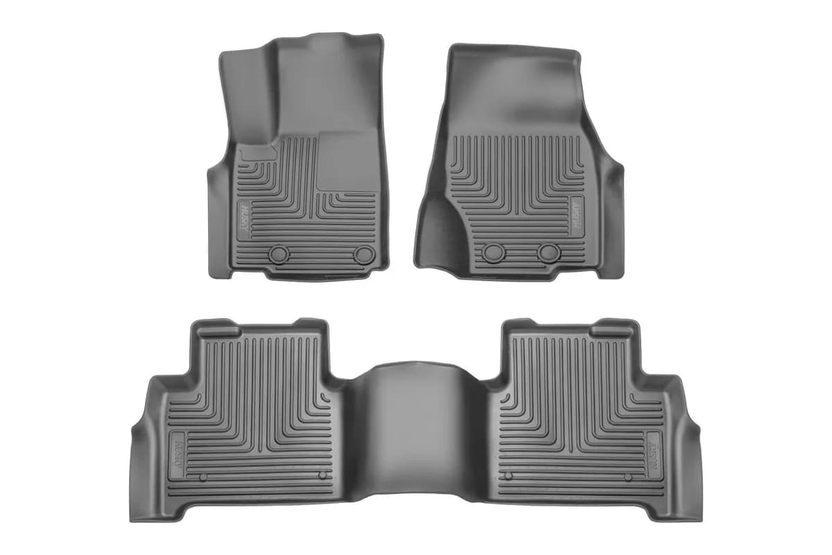 wb fr 2nd Seat Floor Liner Black 2022-2022 Jeep Grand Cherokee New Body Style 3 pc Set