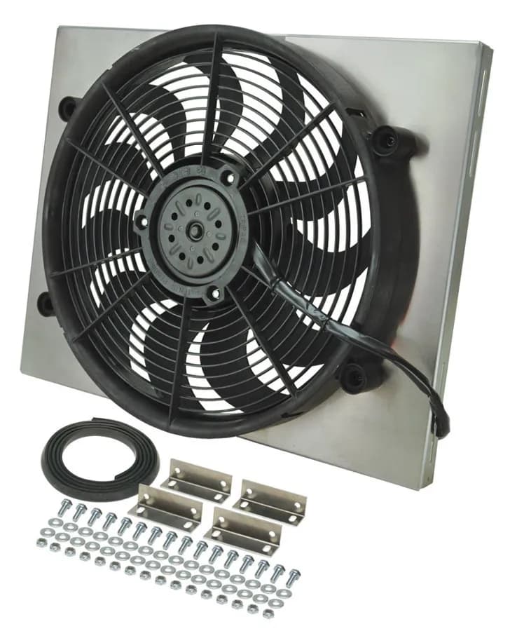 Derale 16823 Powerpack - High Output Single 17 Electric RAD Fan/Aluminum Shroud Kit