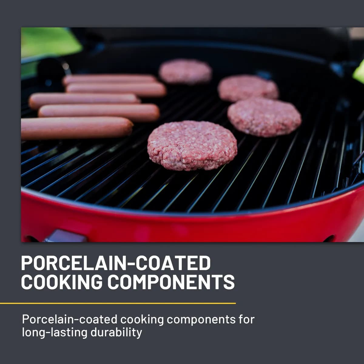 Kettleman® TRU-Infrared™ Charcoal Grill Red