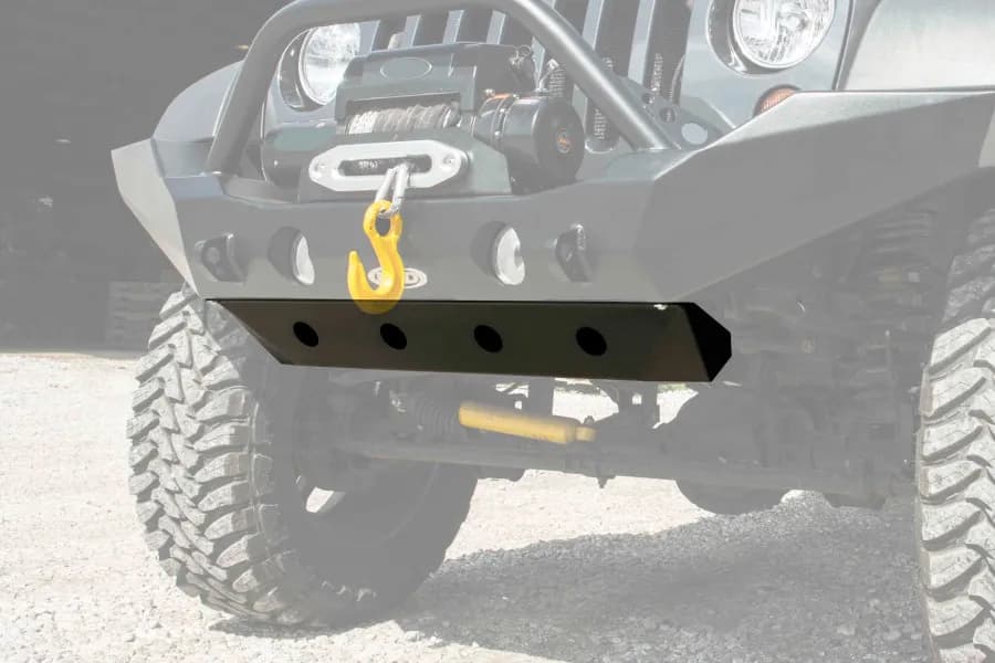 LOD Destroyer Front Bumper Skid Plate Black Powder Coated - JK