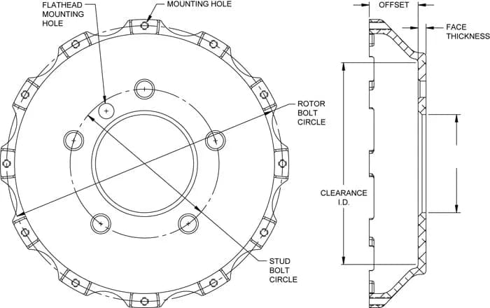 Big Brake Dynamic Bobbin Mount Hat - Flared Bell - 170-13584