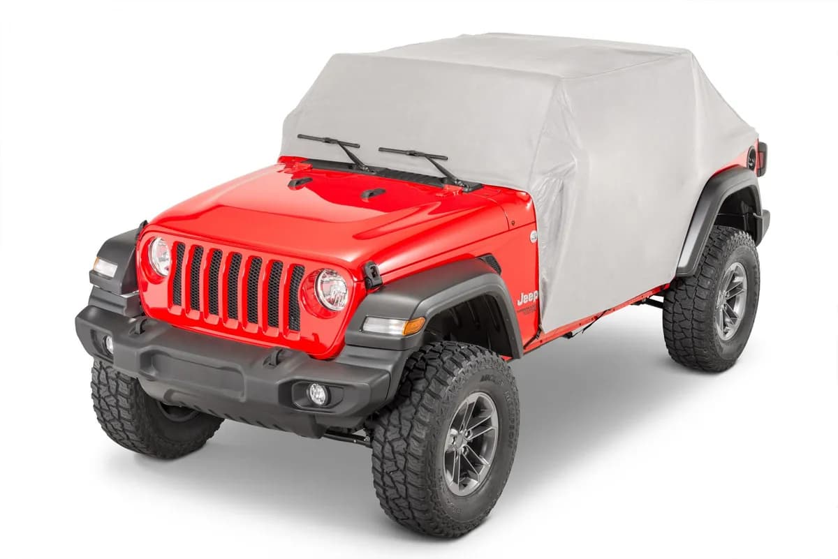 5 Layer Full Door Cab Cover 2018-2024 Jeep JLU Wrangler 4Dr Gray (All Top/Top hardware Removed) MasterTop