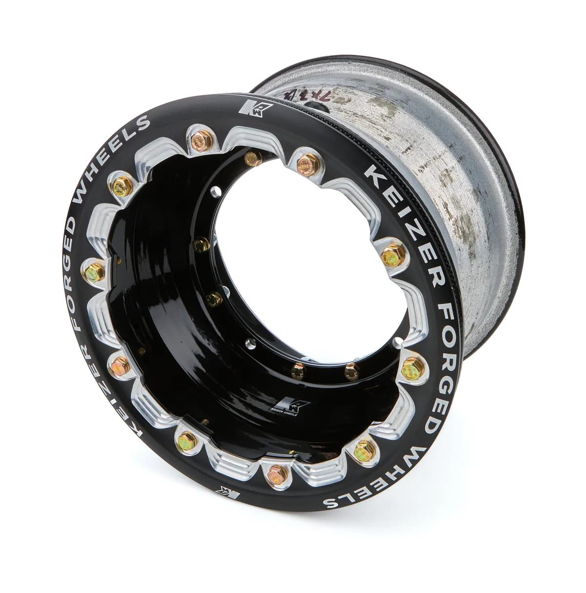 Wheel 4-Pin 10x7 3in BS w/Bdlk Black