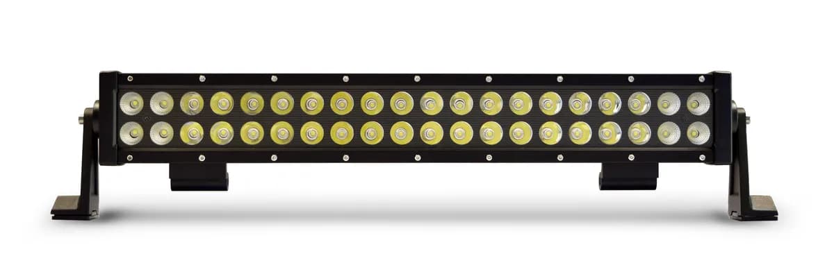 DV8 Offroad BR20E120W3W 20 in. Dual Row LED Light Bar; Black Face