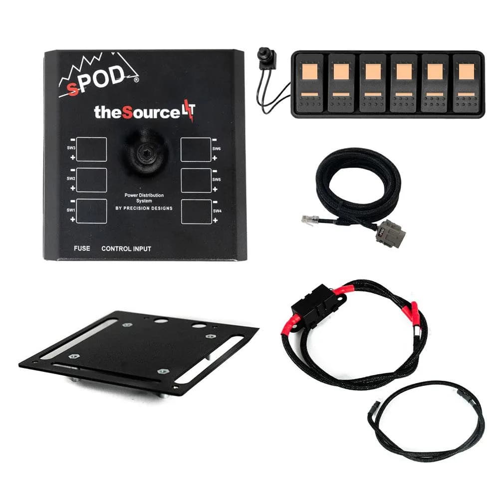 sPOD SourceLT Modular w/ LED Switch Panel and 36in Battery Cables - Amber