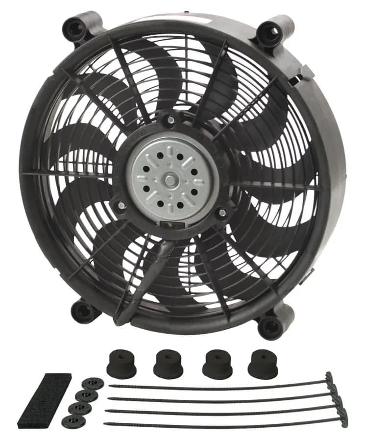 12 High Output Single RAD Pusher/Puller Fan with Standard Mount Kit