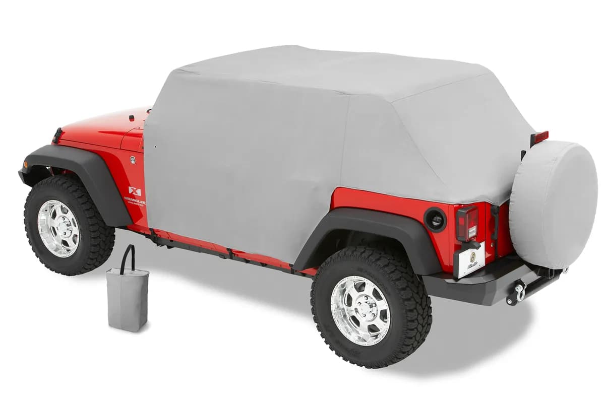 All Weather Jeep Trail Cover For Jeep 2007-2018 Wrangler JK 4 Door Charcoal/Gray Bestop