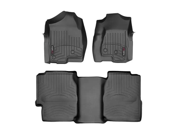 1999 - 2006 Chevrolet Silverado Black Front and Rear Floorliners Fits Extended Cab only / 1999 - 2006 GMC Sierra Black Front and Rear Floorliners Fits Extended Cab only / 2007 - 2007 Chevrolet Silverado Black Front and Rear Floorliners Fits Extended Cab