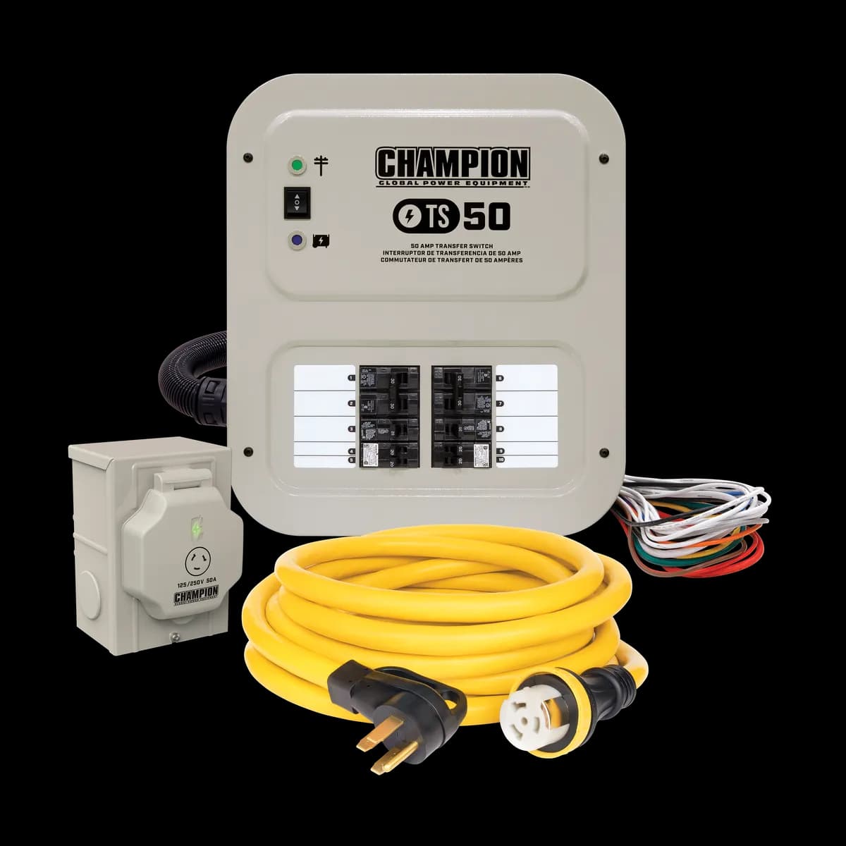 50amp Manual Transfer Switch Prewired With 10 Circuits