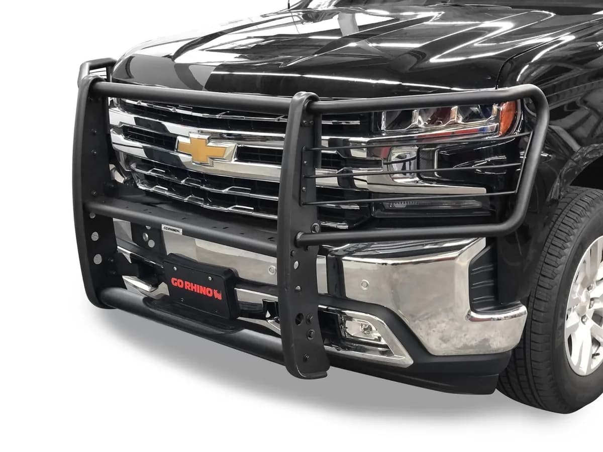 19c Silverado 1500 Black 3100 Series Stepguardcenter Grille + Brush Guards