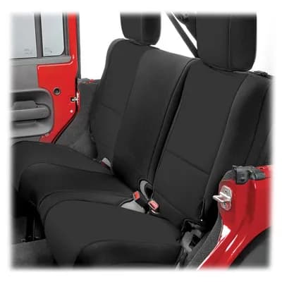 Seat Cover Rear Neoprene Black; 0718 Jeep Wrangler Jk