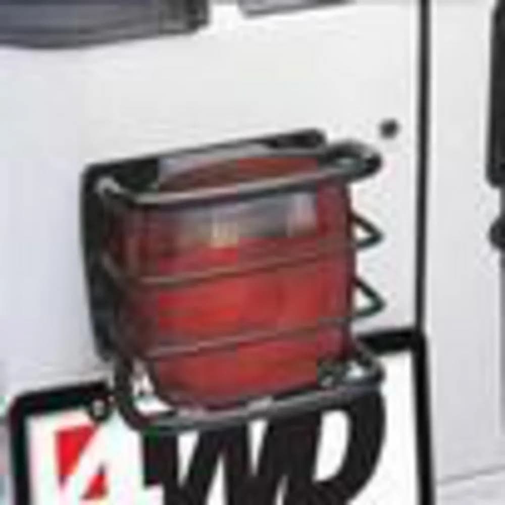 7606 CJ & Wrangler (Yj/Tj/Lj) Euro Tail Light Guards Black