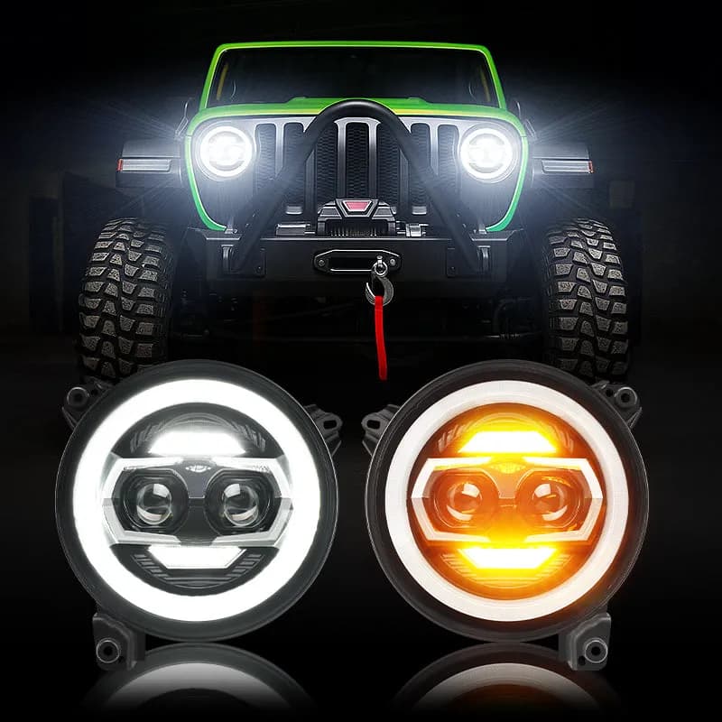 9'' Advanced Matrix High-Performance LED Headlight For Jeep Wrangler JL & Gladiator JT