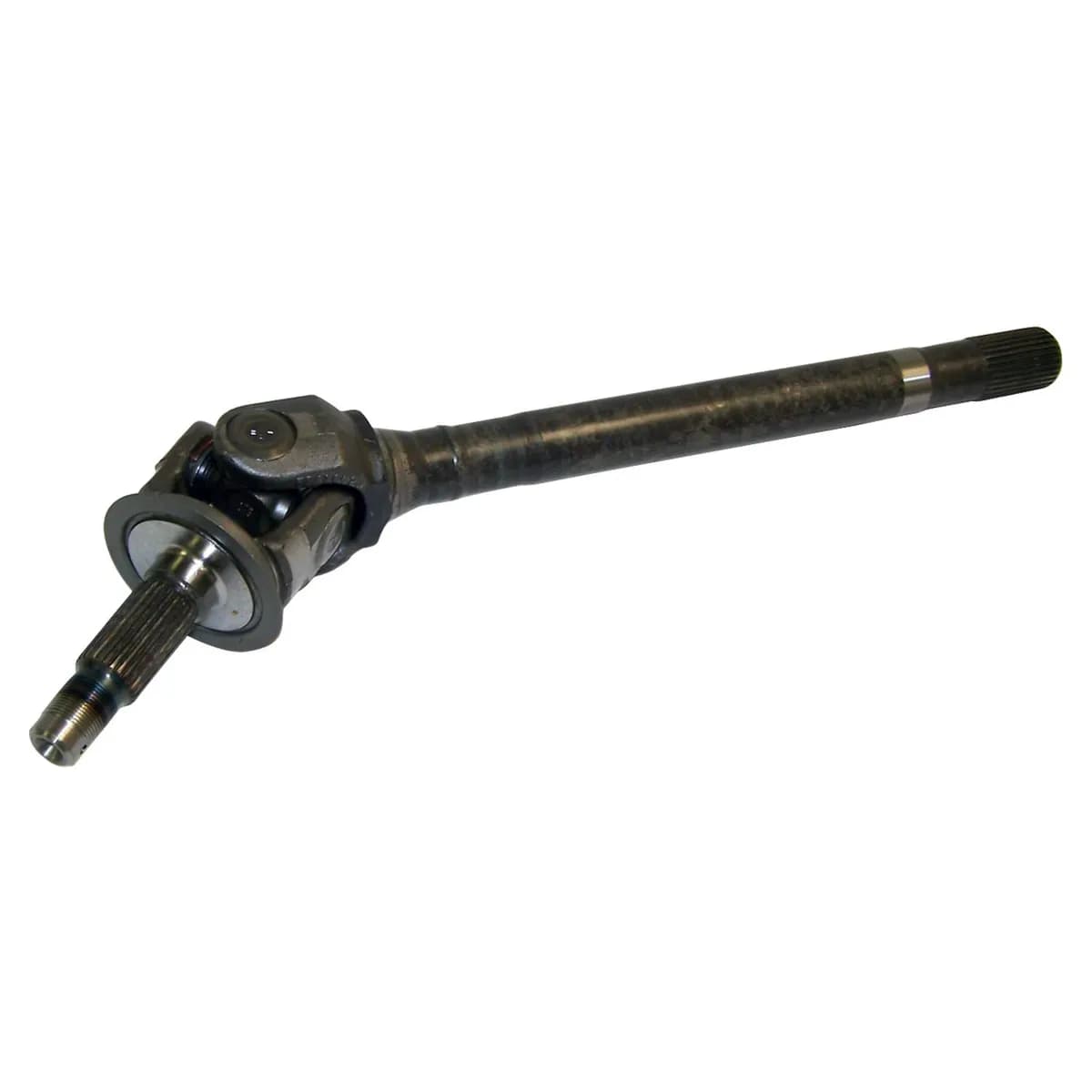 2003-2006 Wrangler TJ w/ Model 44 Front Axle; Complete left side axle shaft; Includes inner shaft outer shaft and u-joint