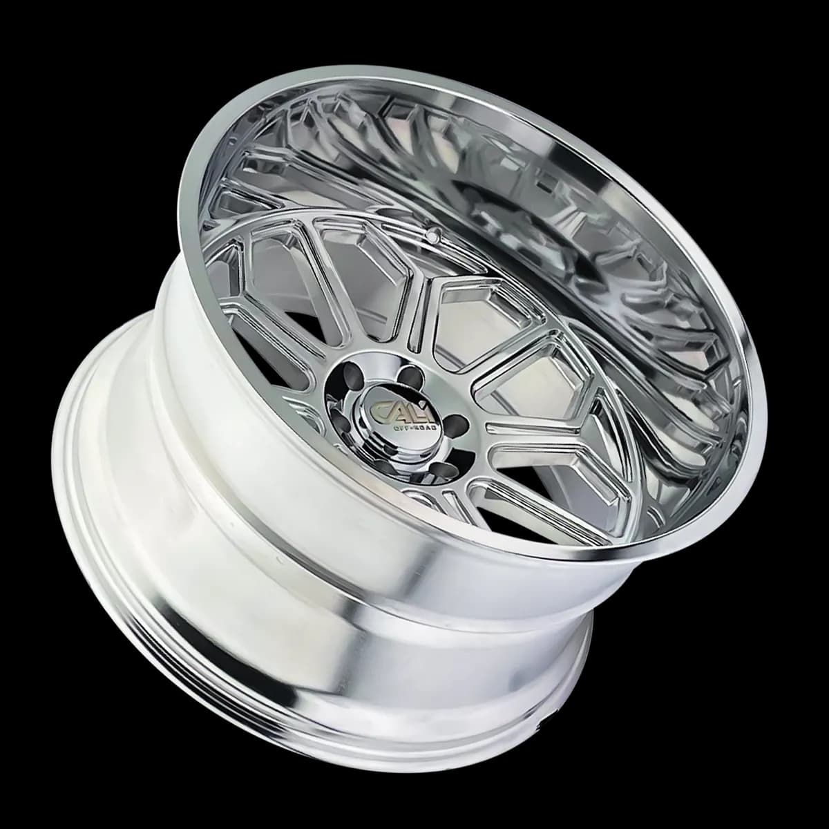 Cast Aluminum Wheels Auburn 9117 PO 20x10 Milled Spokes Polished 6 On 135 Bolt Pattern -25 Offset Cali Offroad Wheels