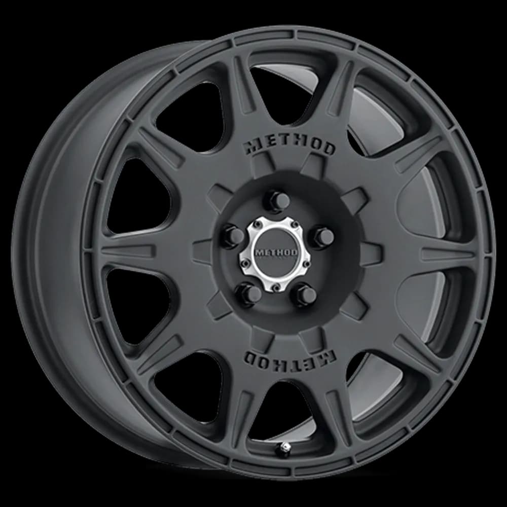 Aluminum Wheels 17x8 Rally MR502 Bolt Pattern 5 On 100 Offset 38 Lip Size 0 Matte Black MB Method